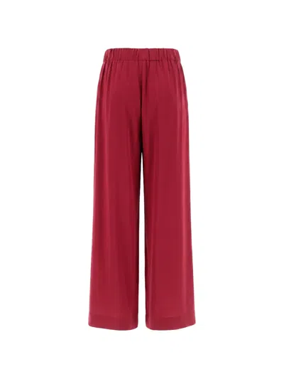 Max Mara Elasticated Wide-leg Trousers In Red