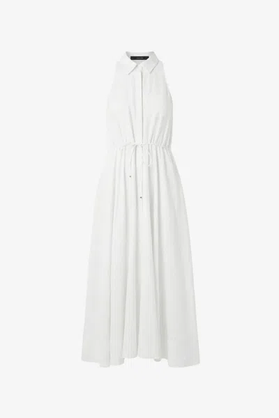 Toccin Tiana Sleeveless Shirt Midi Dress In White