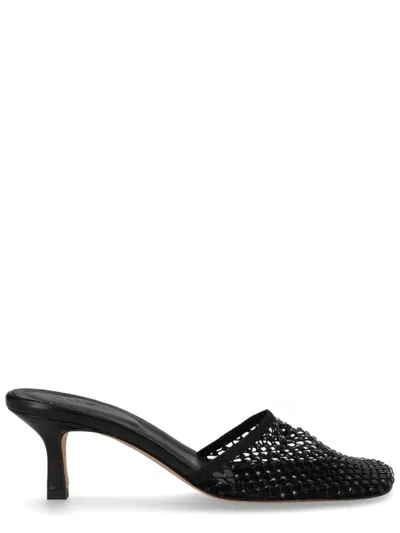 Alysi Black Polyester Heels In Black