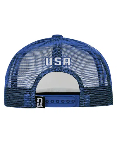 Outerstuff Men's White/royal Usmnt Defender Adjustable Trucker Hat In Multi