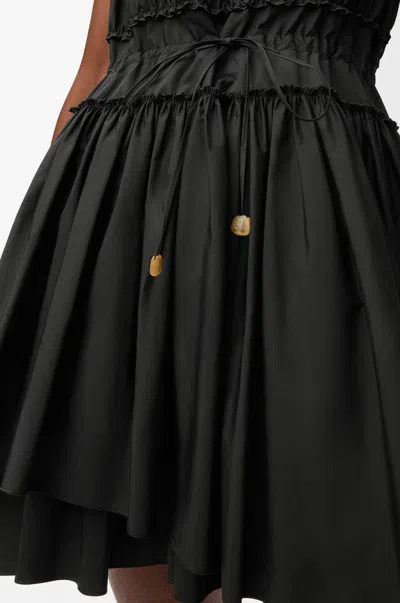 Loewe Drawstring Mini Dress In Black