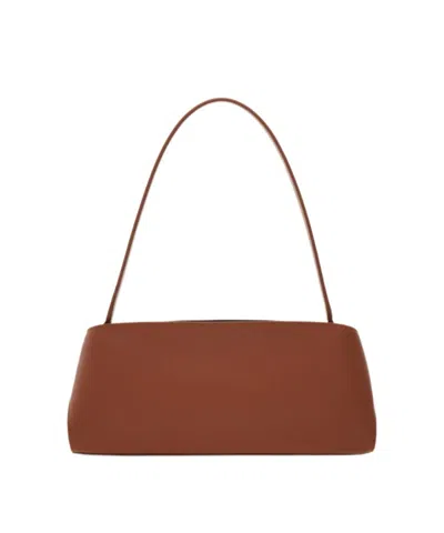 Ferragamo Hug East-west Small Leather Shoulder Bag In Brown