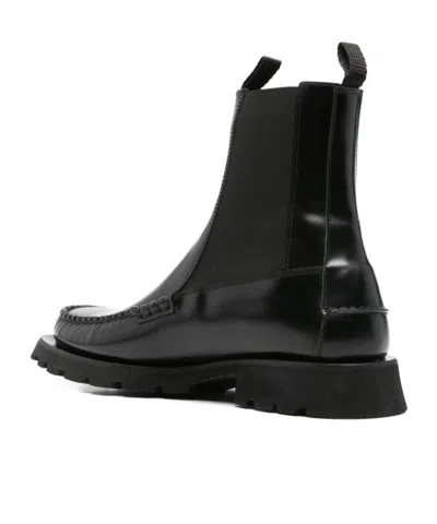 Hereu Leather Chelsea Boots In Black