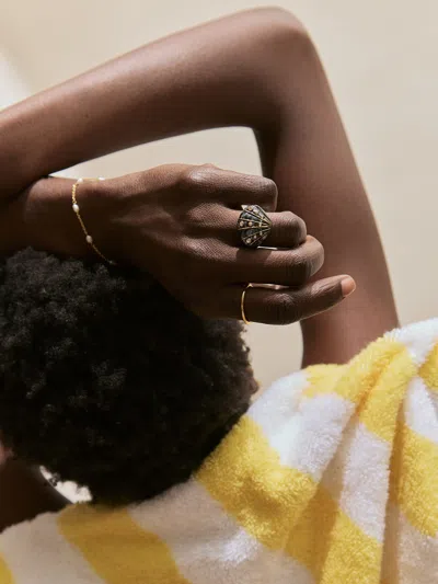 Baublebar Nikki Shell Statement Ring In Black