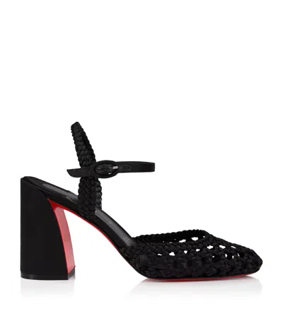 Christian Louboutin Jane Pump Nandina 85 Satin-crepe Pumps In Black