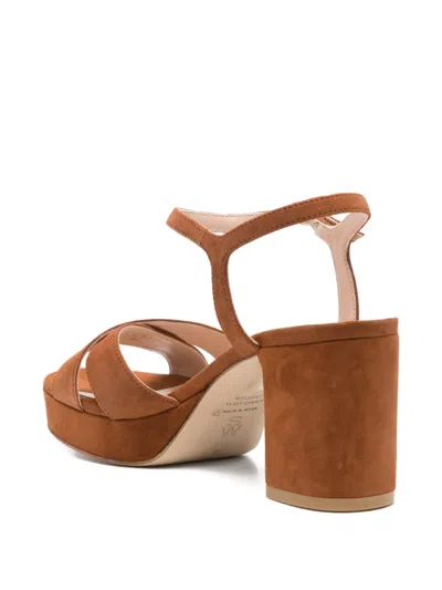 Stuart Weitzman Cross-strap Platform Sandals In Multi