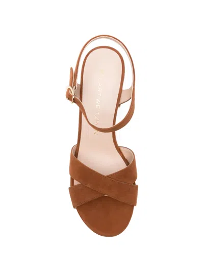 Stuart Weitzman Cross-strap Platform Sandals In Multi