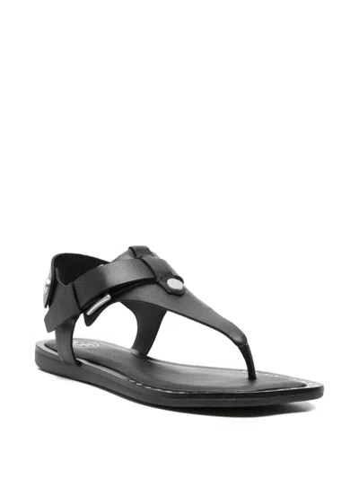 Ash Stud-embellished Leather Sandals In Black