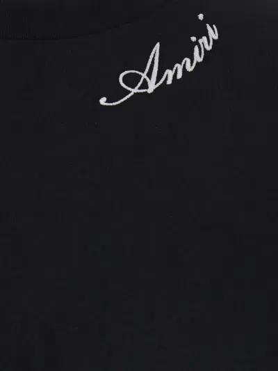 Amiri Script Logo J Modal Regular T-shirt In Black