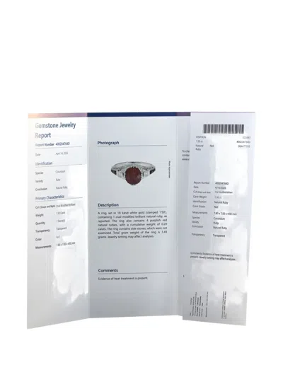 Pre-owned Lb Exclusive Ruby And Diamond Ring In Silver