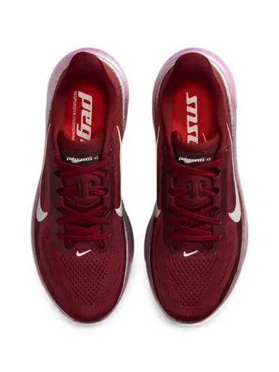 Nike Woman Sneakers Burgundy Size 8 Textile Fibers In Red
