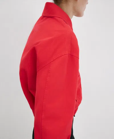 Mango Featuring Hailey Bieber Mutis Oversize Jacket In Red