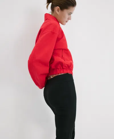 Mango Featuring Hailey Bieber Mutis Oversize Jacket In Red