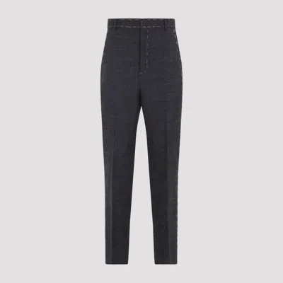 Moschino Tailored Grey Trousers With High Waist In Black