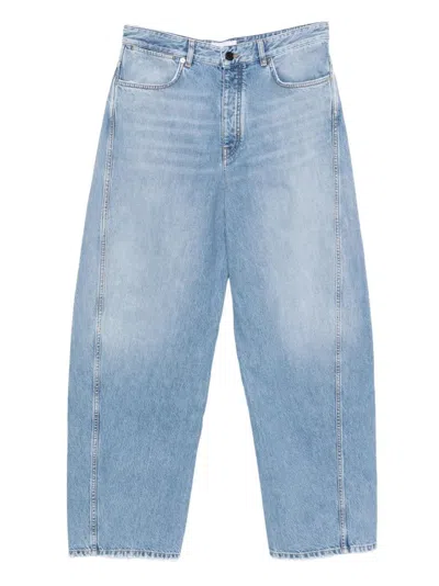 Givenchy Couture Seam Trousers Contrast Stitching Design In Blue