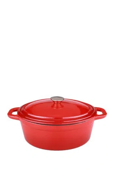 Berghoff International Neo 5-quart Cast Iron Oval Covered Dutch Oven In Red