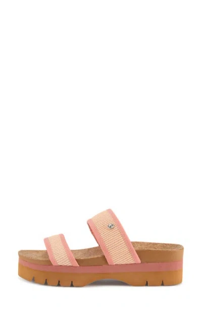 Floopi Knit Platform Slide Sandal In Multi