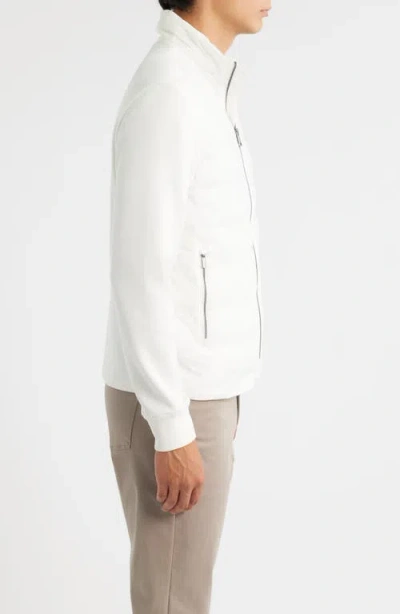 Bugatchi Soft Touch Quilted Zip-up Bomber Jacket In Gray