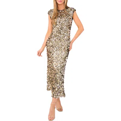 Ted Baker Lea Sequin Midi Dress In Gold