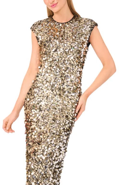 Ted Baker Lea Sequin Midi Dress In Gold