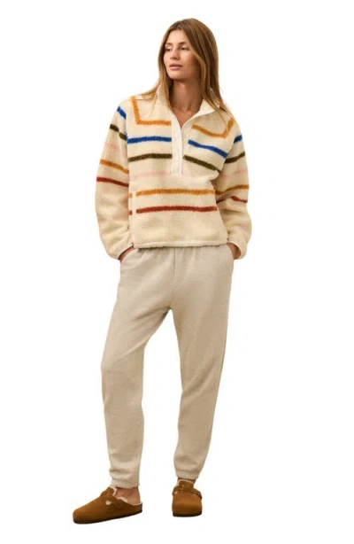 Faherty Fireside Fleece Pullover Top In Neutral