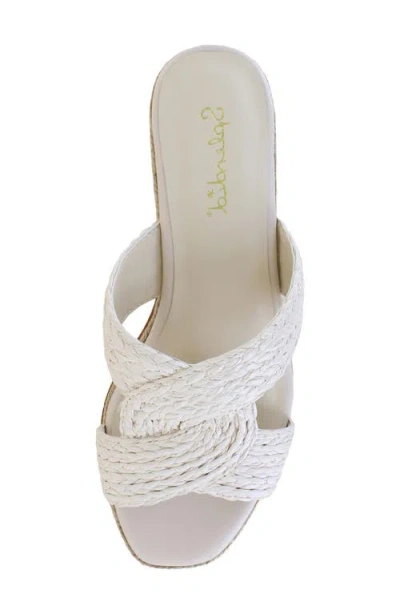 Splendid Daria Platform Wedge Sandal In White
