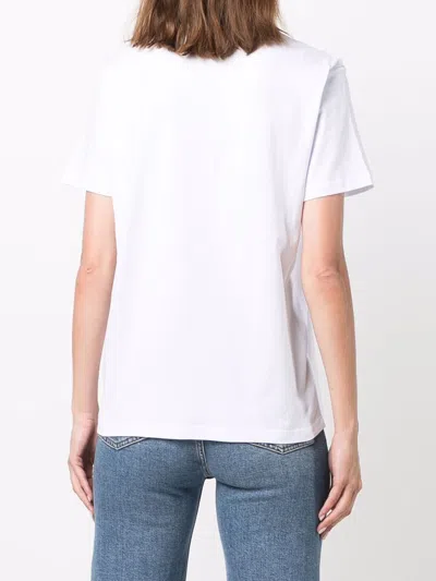 Msgm Logo Printed Crewneck T-shirt In White