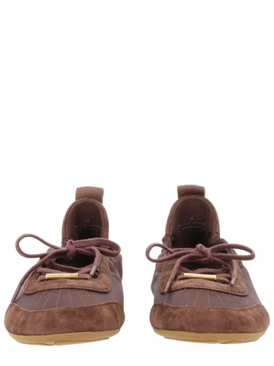 Chloé Brown Polyester Flats In Brown