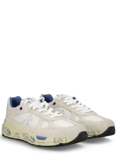 Premiata White Solid Mase-25 Sneakers In Metallic