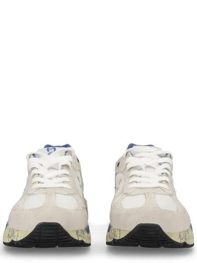 Premiata White Solid Mase-25 Sneakers In Metallic
