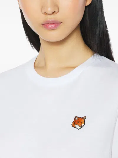 Maison Kitsuné Maison Kitsune Fox Head Regular Tee-shirt In Neutral