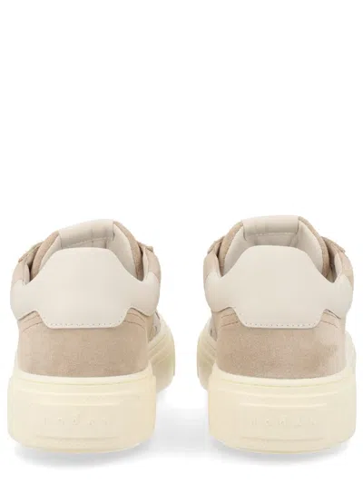 Hogan Grey Crosswind Calfskin Suede Sneakers In Neutral