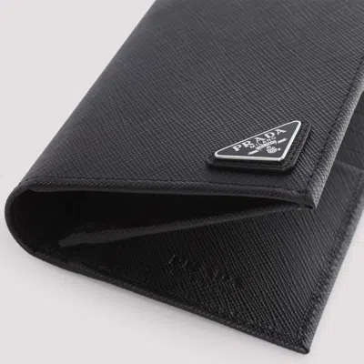 Prada Mini Print Wallet In Black