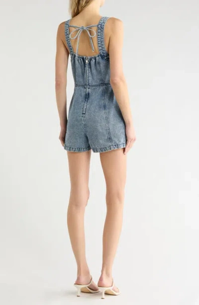 Vigoss Tie Back Romper In Blue