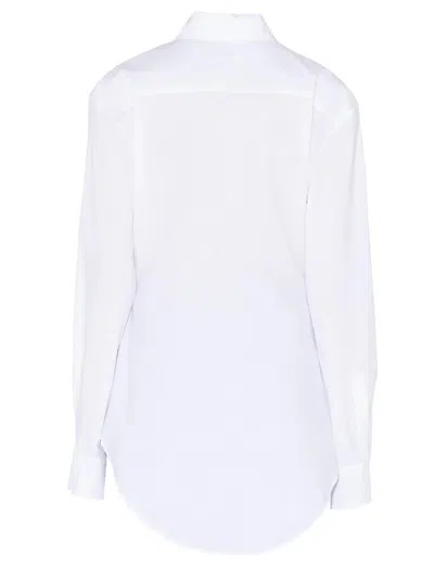 Jean Paul Gaultier Womens White Blue Grey Scanned Bra Stretch-cotton Shirt