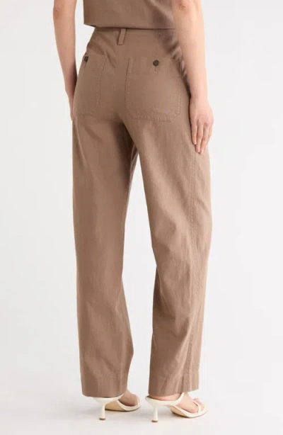Vince Tie Front Pull-on Pants In Brown