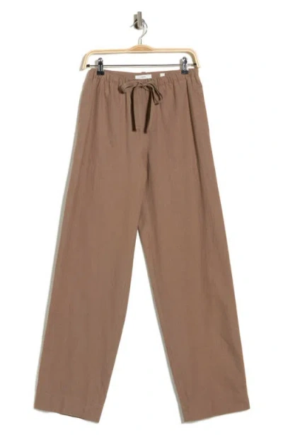 Vince Tie Front Pull-on Pants In Brown
