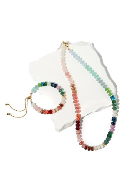 Saachi Mixed Bead Statement Necklace In Multi