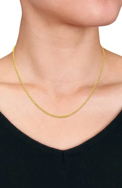 Delmar Rectangular Rolo Chain Necklace In Gold