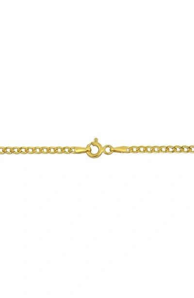 Delmar Rectangular Rolo Chain Necklace In Gold