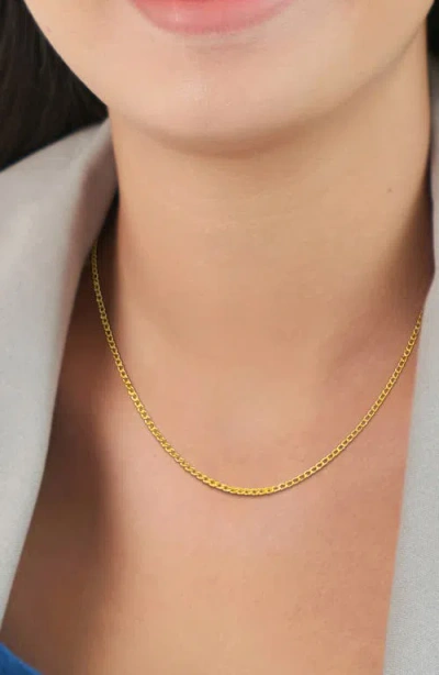 Delmar Rectangular Rolo Chain Necklace In Gold