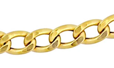 Delmar Rectangular Rolo Chain Necklace In Gold