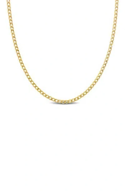 Delmar Rectangular Rolo Chain Necklace In Gold