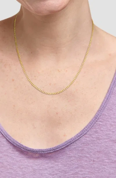 Delmar Rectangular Rolo Chain Necklace In Gold
