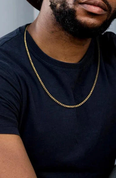 Delmar Rectangular Rolo Chain Necklace In Gold