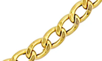 Delmar Rectangular Rolo Chain Necklace In Gold