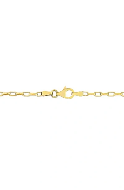 Delmar Rectangular Rolo Chain Necklace In Gold