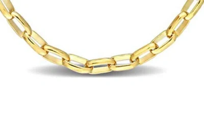 Delmar Rectangular Rolo Chain Necklace In Gold