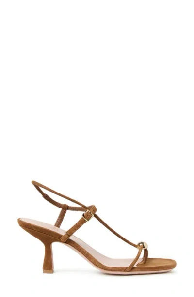 Loeffler Randall Triana Strappy Mid Heel Sandals With Ball Dune In Brown
