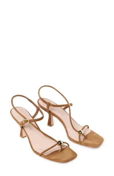 Loeffler Randall Triana Strappy Mid Heel Sandals With Ball Dune In Brown